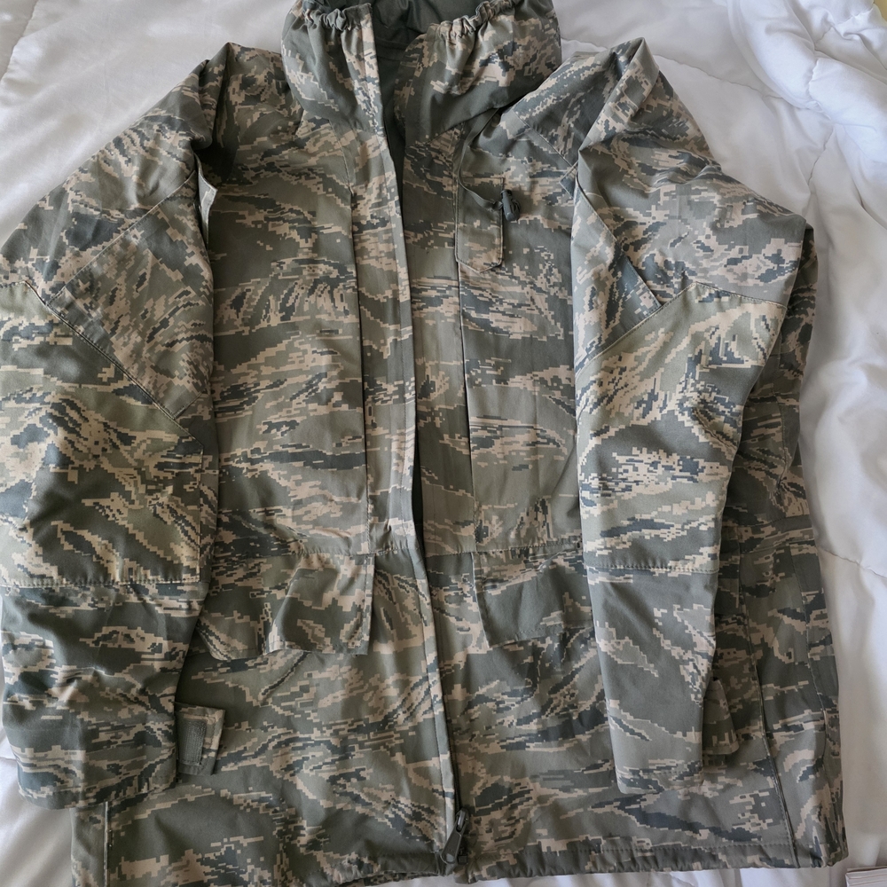 * Parka All Purpose Jacket Mens M Short Green Camo Military Gore‎ Tex